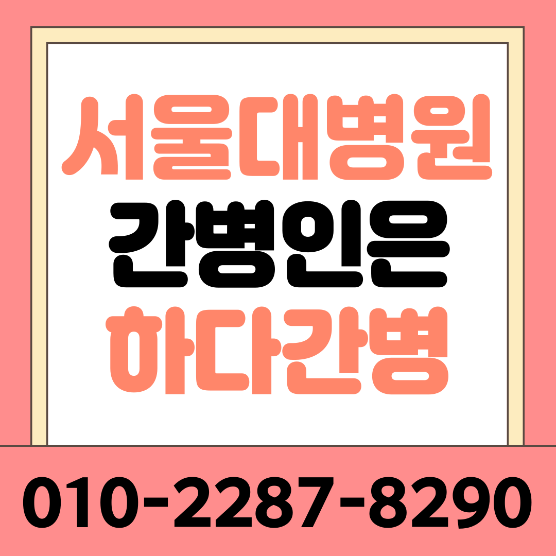 서울대병원 간병인 업체 하다간병 간병인 매칭 안내